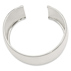 Sterling Silver 40mm Cuff Bangle Bracelet QB340