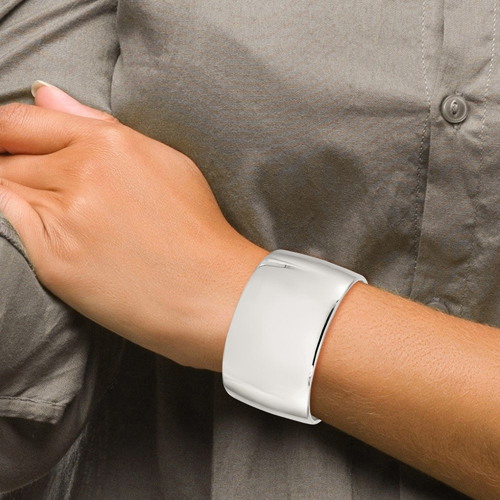 Sterling Silver 40mm Cuff Bangle Bracelet QB340