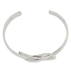 Sterling Silver Knot Design Cuff Bangle QB384