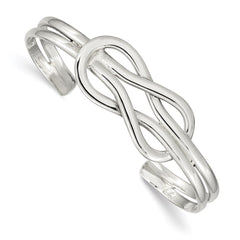 Sterling Silver Knot Design Cuff Bangle QB384