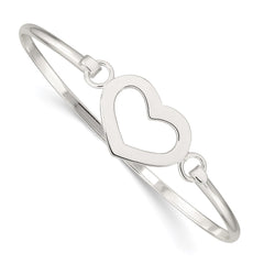 Sterling Silver Heart Bangle Bracelet QB407