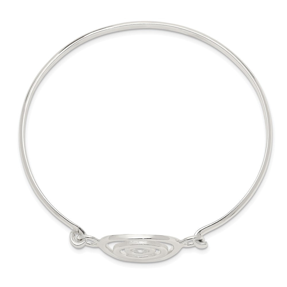 Sterling Silver Mutli-circle Bangle Bracelet QB409