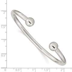Sterling Silver 4mm Bangle Bracelet QB419