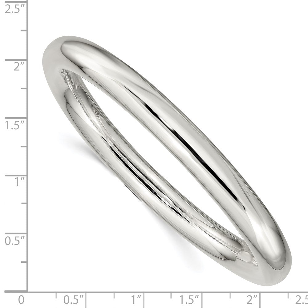 Sterling Silver 8mm Slip-on Tube Bangle QB431