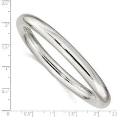 Sterling Silver 8mm Slip-on Tube Bangle QB431