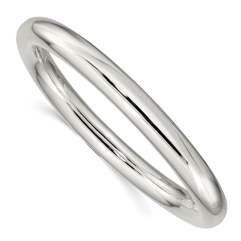 Sterling Silver 8mm Slip-on Tube Bangle QB431