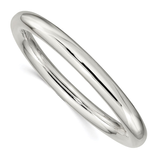 Sterling Silver 8mm Slip-on Tube Bangle QB431