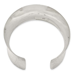 Sterling Silver 49.5mm Hammered Cuff Bangle QB495