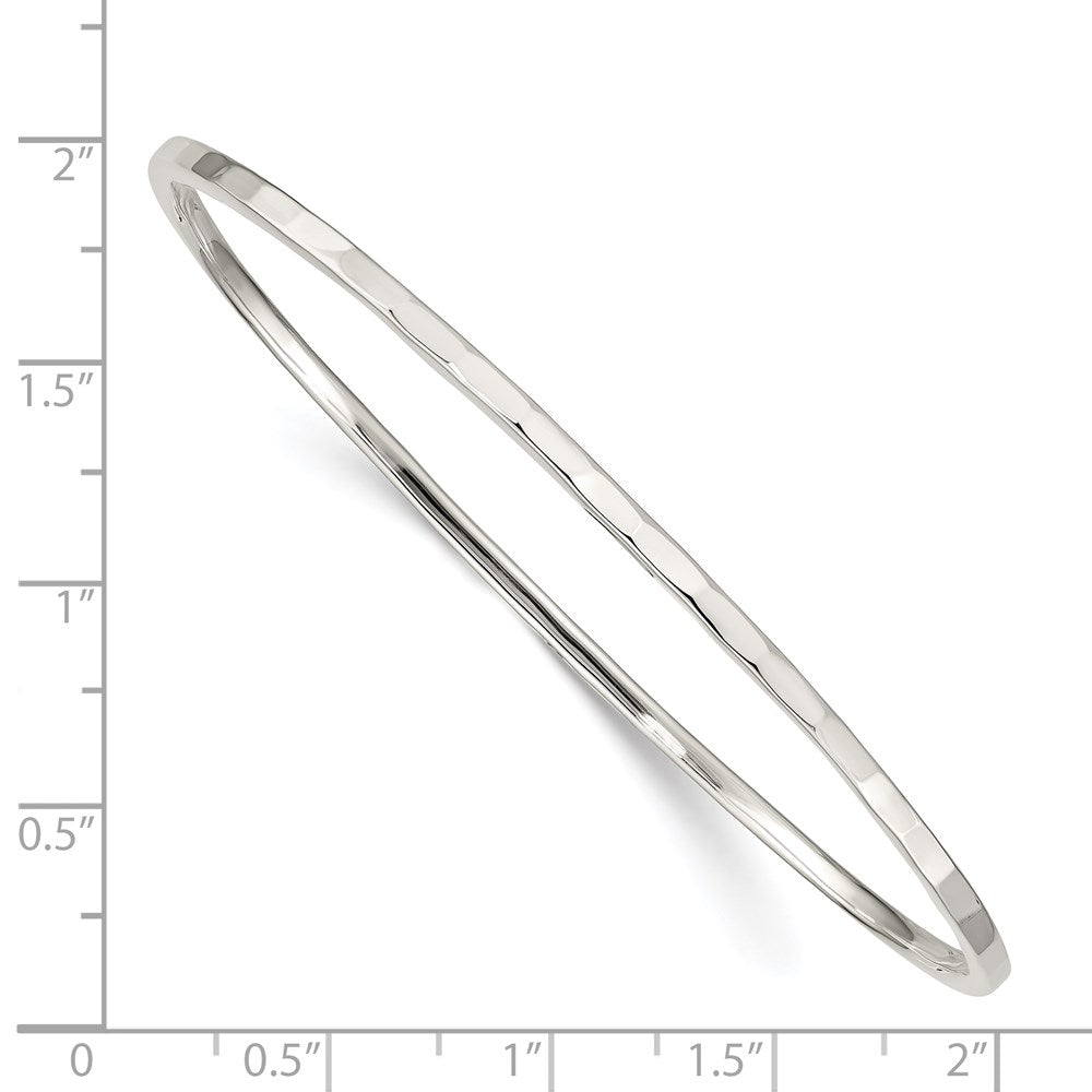 Sterling Silver Hammered Slip-on Bangle QB550