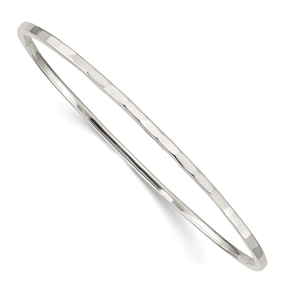 Sterling Silver Hammered Slip-on Bangle QB550