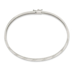 Sterling Silver 7mm Diamond-cut Flexible Bangle QB615