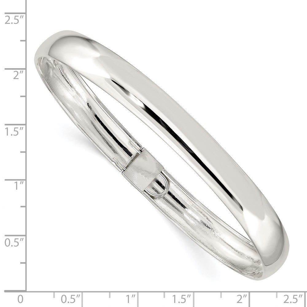 Sterling Silver 8mm Polished Flexible Bangle QB616