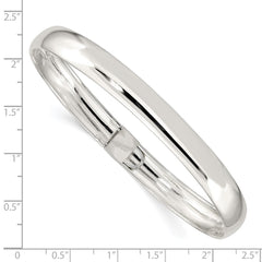Sterling Silver 8mm Polished Flexible Bangle QB616