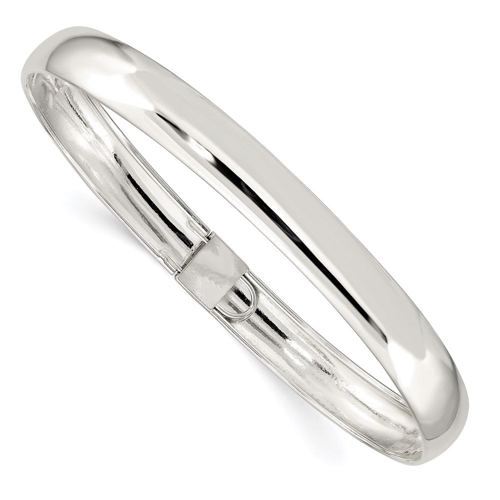 Sterling Silver 8mm Polished Flexible Bangle QB616
