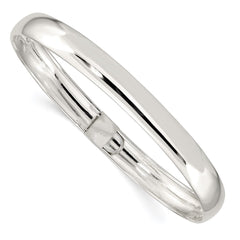 Sterling Silver 8mm Polished Flexible Bangle QB616