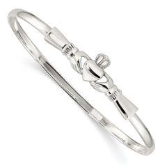 Sterling Silver Claddagh Bangle Bracelet QB753