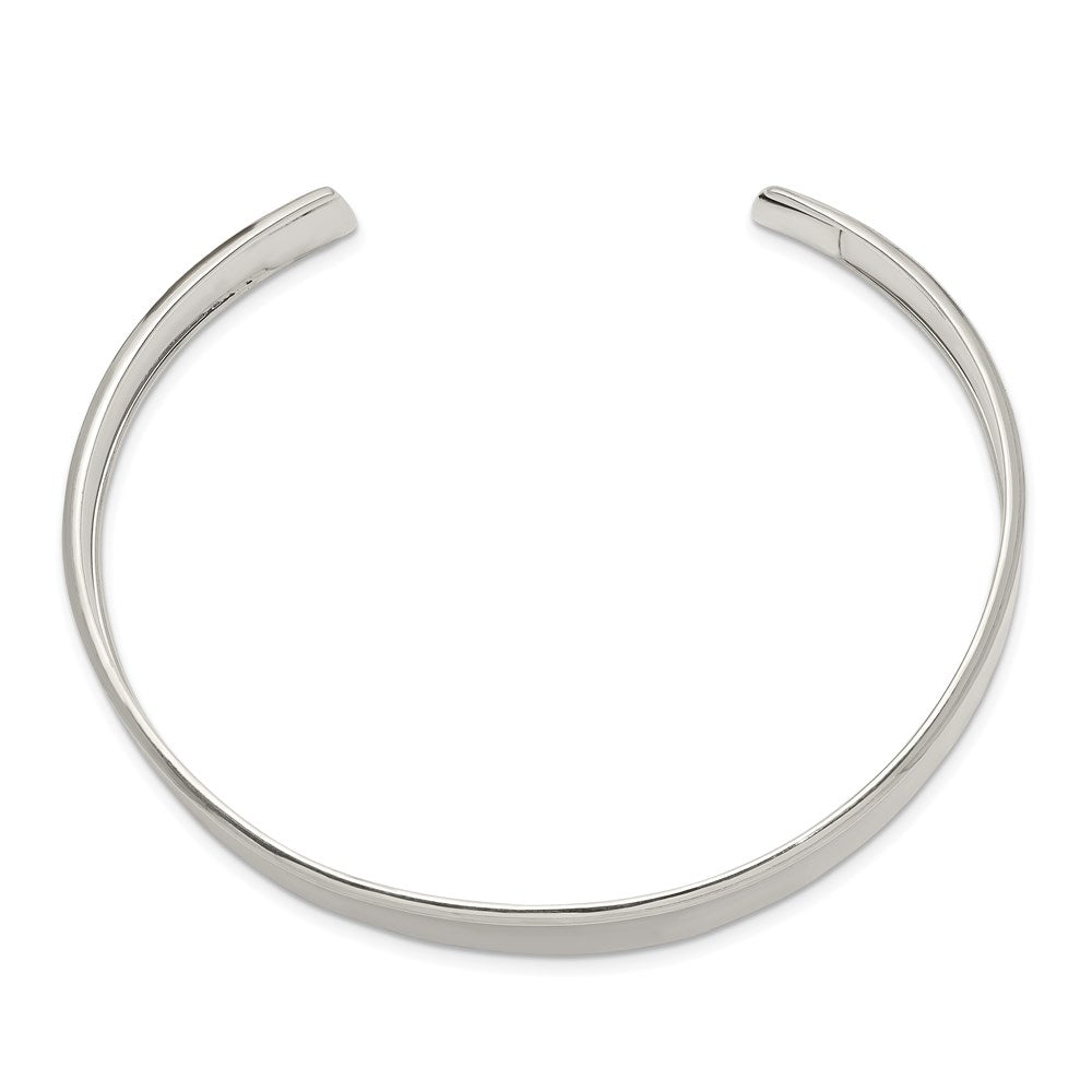 Sterling Silver Concave Cuff Bangle QB760