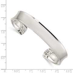 Sterling Silver Concave Cuff Bangle QB760