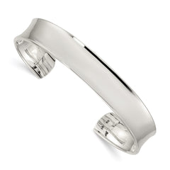 Sterling Silver Concave Cuff Bangle QB760