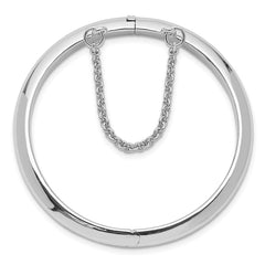 Sterling Silver RH-plated Polished 5mm w/ Safety Hinged Children's Bangle QB779