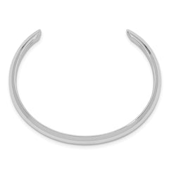 Sterling Silver Rhod-plated Polished & Domed 6mm Children's Cuff Bangle QB865
