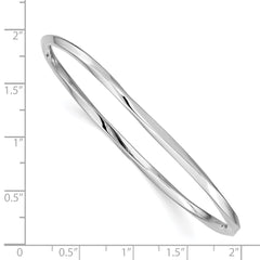 Sterling Silver Rhodium-plated 3.50mm Bangle QB894