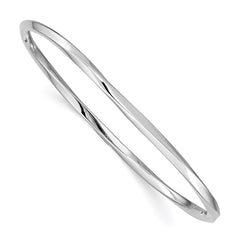 Sterling Silver Rhodium-plated 3.50mm Bangle QB894