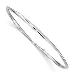 Sterling Silver Rhodium-plated 2.25mm Bangle QB895