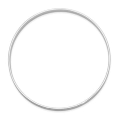 Sterling Silver Rhodium-plated 4.00mm Satin Slip-on Bangle QB900