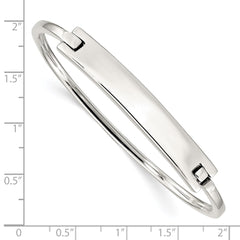 Sterling Silver ID Hinged Bangle QB907