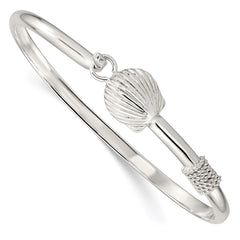 Sterling Silver Polished Shell Bangle QB909