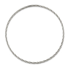 Sterling Silver Antiqued 3mm Slip-on Bangle QB922