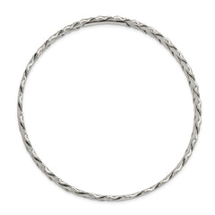 Sterling Silver Antiqued 5.25mm Slip-on Bangle QB928