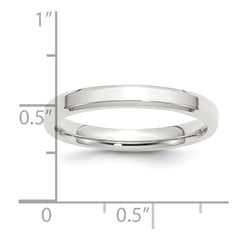 Sterling Silver 3mm Beveled Edge Size 10 Band
