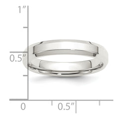 Sterling Silver 4mm Beveled Edge Size 10 Band