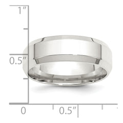 Sterling Silver 7mm Beveled Edge Size 13 Band