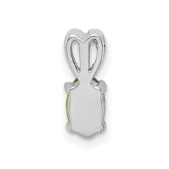 Sterling Silver Rhodium-plated Peridot Pendant QBPD20AUG