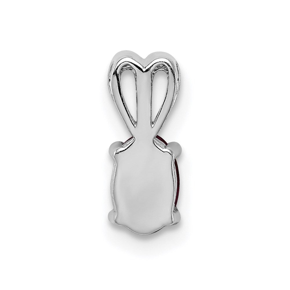 Sterling Silver Rhodium-plated Created Ruby Pendant QBPD20JUL