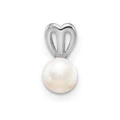 Sterling Silver Rhodium-plated FW Cultured Pearl Pendant QBPD20JUN