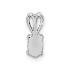 Sterling Silver Rhodium-plated Aquamarine Pendant QBPD20MAR