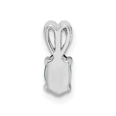 Sterling Silver Rhodium-plated Created Emerald Pendant QBPD20MAY