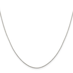 Sterling Silver Rhodium-plated .8mm 8 Sided Diamond-cut Box ChainQBR015R