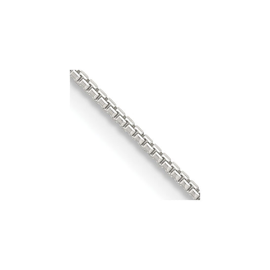 Sterling Silver 1mm 8 Sided Diamond-cut Box ChainQBR019