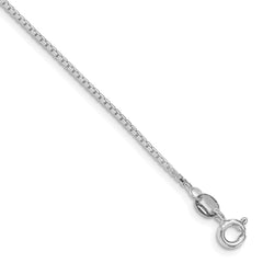 Sterling Silver Rhodium-plated 1.15mm 8 Sided Diamond-cut Box ChainQBR022R