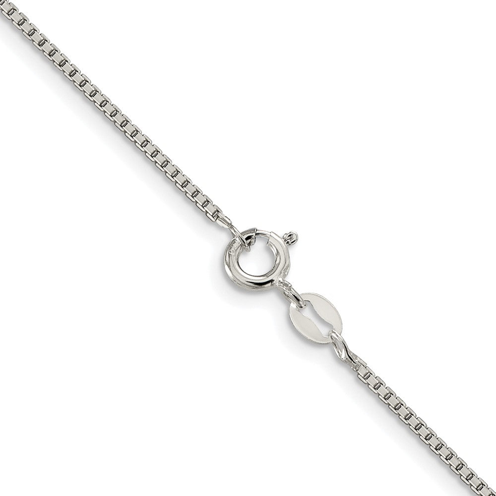 Sterling Silver Rhodium-plated 1.25mm 8 Sided Diamond-cut Box ChainQBR024R