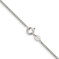 Sterling Silver Rhodium-plated 1.25mm 8 Sided Diamond-cut Box ChainQBR024R