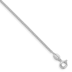 Sterling Silver Rhodium-plated 1.25mm 8 Sided Diamond-cut Box ChainQBR024R