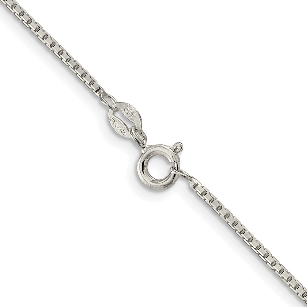 Sterling Silver Rhodium-plated 1.35mm 8 Sided Diamond-cut Box ChainQBR026R