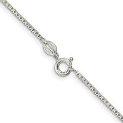 Sterling Silver Rhodium-plated 1.35mm 8 Sided Diamond-cut Box ChainQBR026R