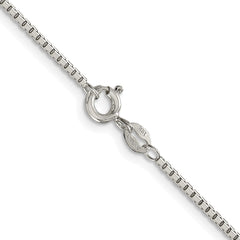 Sterling Silver Rhodium-plated 1.5mm 8 Sided Diamond-cut Box ChainQBR028R